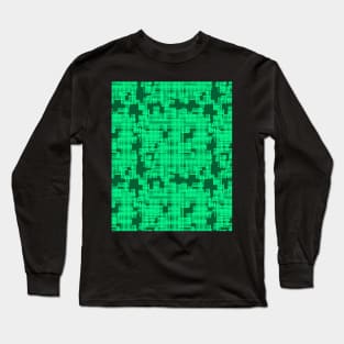 tartan, abstract geometric ornament, lines, stripes, grid, lattice. Long Sleeve T-Shirt